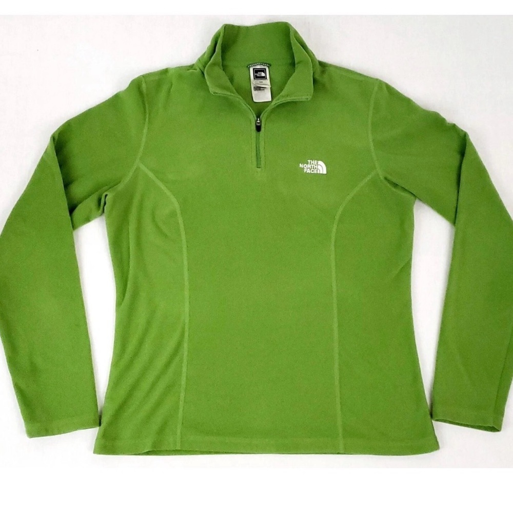 The North Face green quarter zip pullover, medium